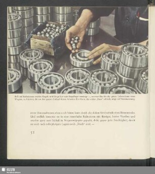 Vereinigung von Ring und Kugel zum Kugellager