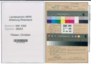Entnazifizierung Christian Fliesen , geb. 20.02.1907 ()