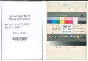 Entnazifizierung Heinz Paas , geb. 31.03.1901 (Stadtinspektor)