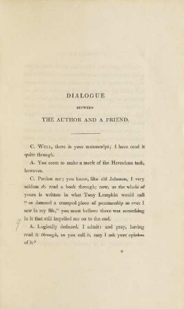 Dialogue between the Author and Friend