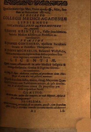 Oratio iubil. de singularum professionum medicarum in Aacademia Lipsiensi initiis ac incrementis