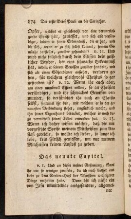 874-893, Das neunte Capitel - Das zehnte Capitel