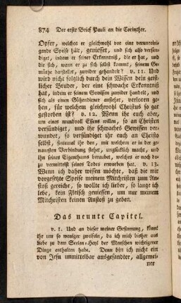 874-893, Das neunte Capitel - Das zehnte Capitel