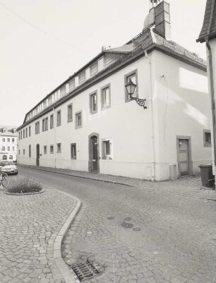 Rochlitz. Alte Lateinschule, Schulgasse 8/10 Ecke Kunigundenplatz. Straßenansicht