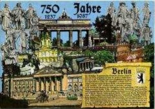 Postkarte zur 750-Jahrfeier Berlins