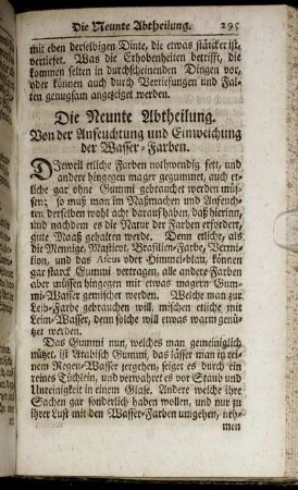 Die Neunte Abtheilung.