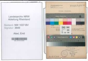 Entnazifizierung Emil Alexi , geb. 06.10.1889 (Angestellter)