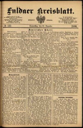 Ausgabe vom Donnerstag, den 23. Dezember 1886.