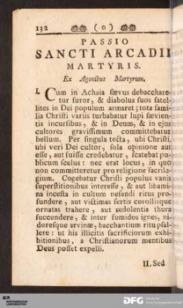 Passio Sancti Arcadii Martyris. Ex Agonibus Martyrum.