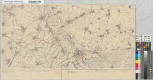 Strecke: Kirchberg-Puffendorf (über Bourheim, Koslar, Merzenhausen) [Übersichtskarte des Kreises Jülich, Blatt der Preuß. Landesaufnahme mit Einzeichnung der Kleinbahn Jülich-Puffendorf]