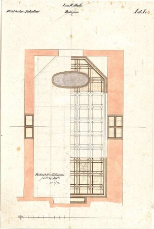 Gärtner, Friedrich von; München; Wittelsbacherpalast - Parkettboden im Badezimmer 1. OG u. 2. OG (Teilansicht)