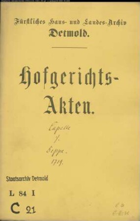 Capelle, Simon Henrich zu Lüdenhausen gegen Johann Henrich Deppe - Grenzüberschreitung