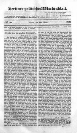No 10, 8. März 1834