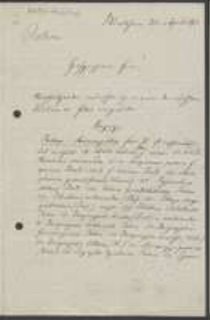 Brief von Heinrich Rehm an Unbekannt