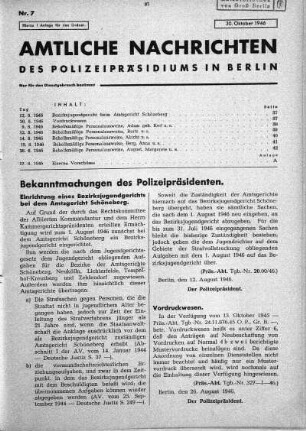 Nr. 7, 30. Oktober 1946