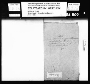 Bitte des Barthel Schleßmann, Musketiers zu Wertheim, um Erlaubnis zur zweiten Heirat intra annum luctus