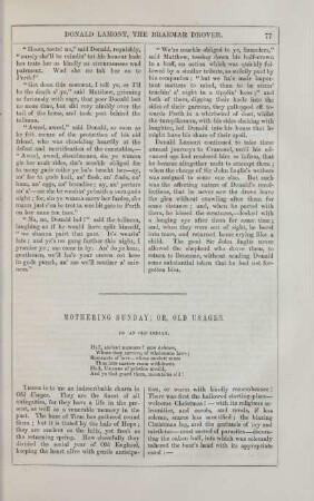 Mothering sunday; or, old usages. By an old Indian