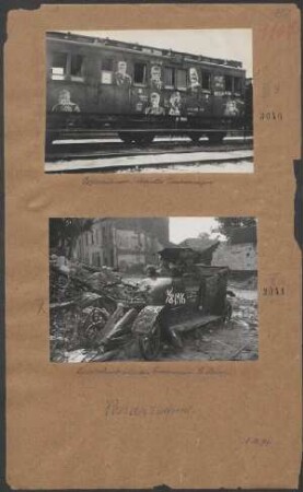 Soldatenhumor: Bemalter Eisenbahnwagen