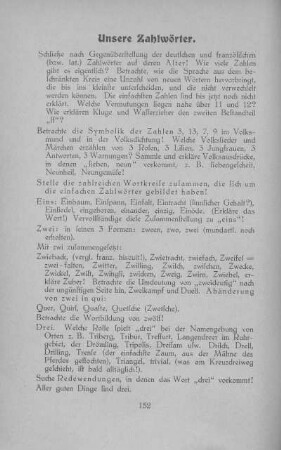 Unsere Zahlwörter