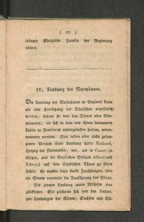 IV. Landung der Normänner.