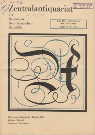 Nr. 943: Zum 150. Geburtstag von Karl Marx