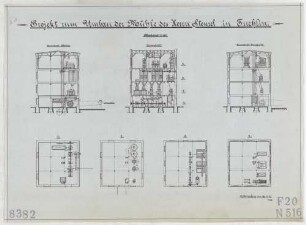 Technische Zeichnung : Projekt zum Umbau der Mühle des Herrn Stenzel in Tuchlin