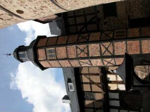 Museum Burg Falkenstein im Harz : Burg Falkenstein bei Meisdorf gehört zu den am besten erhaltenen mittelalterlichen Burgen im Harz, Innenhof, aufgenommen 2004