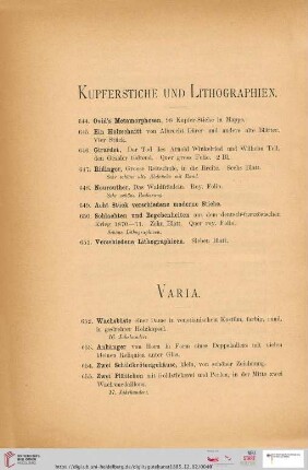 Varia (Nr. 652-683)