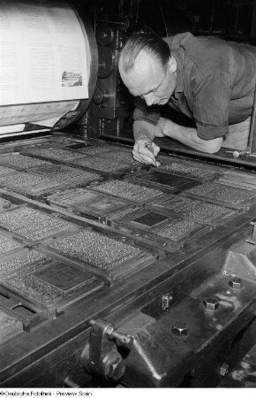 Mitarbeiter der Druckerei Offizin Haag-Drugulin