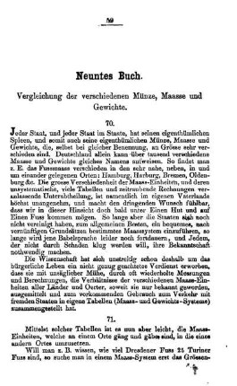Neuntes Buch. Vergleichung der Verschiedenen Münze, Masse und Gewichte.