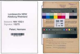 Entnazifizierung Hermann Pielert, geb. 24.09.1895 (Kaufmann)