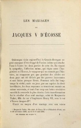 Les mariages de Jacques V.