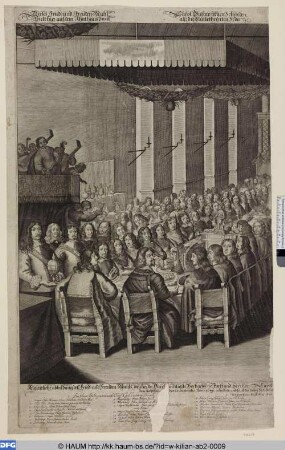 Tafelfest in Nürnberg anlässlich des Vertrages von Westphalen (1649)