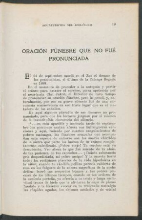Oración fúnebre que no fué pronunciada