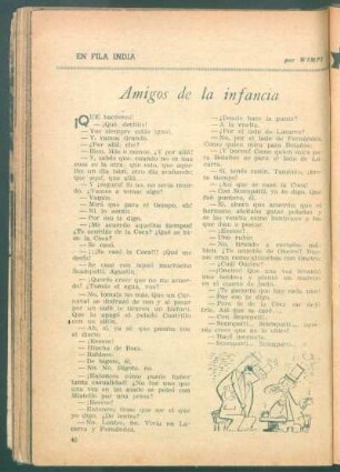 Amigos de la infancia : En fila india