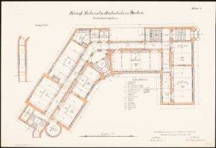 Technische Hochschule Berlin Erweiterungsbau, 1. Bauabschnitt: Grundriss (Erdgeschoss) 1:100