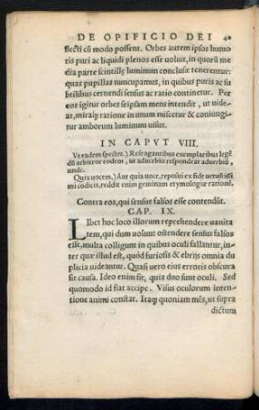 Contra eos, qui sensus falsos esse contendunt. Cap. IX.
