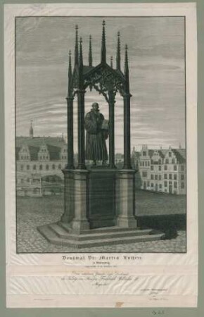 Denkmal Dr. Martin Luthers zu Wittenberg : eingeweiht d. 31. October 1821