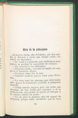 Muy de la palangana