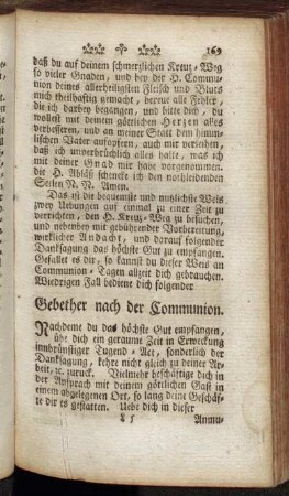 Gebether nach der Communion.