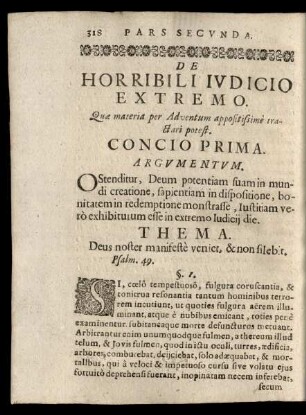 Concio Prima.