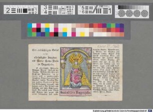 Ein andächtiges Gebet zu der allerheiligsten Jungfrau und Mutter Gottes Maria zu Buggenhofen