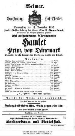 Hamlet Prinz von Dänemark