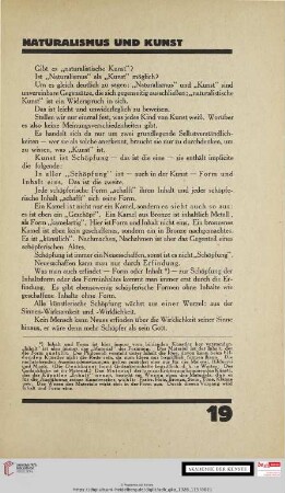 Naturalismus und Kunst