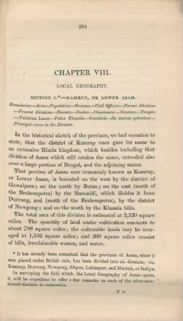 Chapter VIII. Local geography