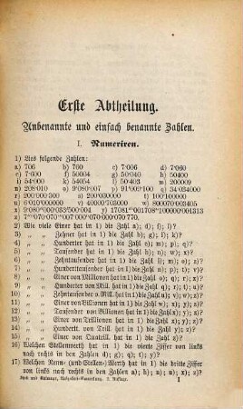 Sammlung von arithmetischen Aufgaben in systematischer Ordnung : ein Übungsbuch für Latein- und Gewerbschulen