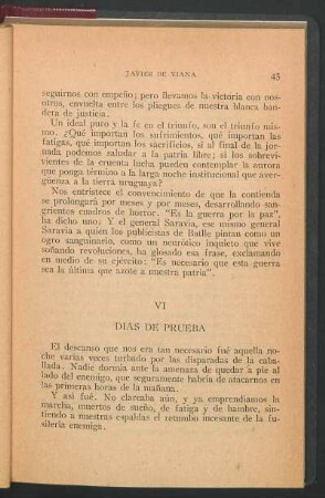 VI Días de prueba
