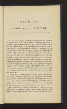 INTRODUCTION TO THE HISTORY OF SHIP BUILDING;