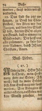 Buß-Lieder