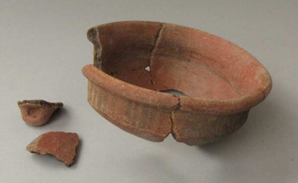 Fragments of a clay bowl